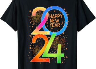 New Year’s Eve 2024 Colorful NYE Party T-Shirt