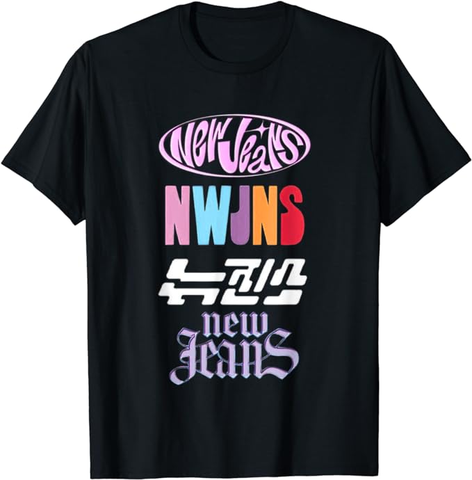 Newjeans New Jeans NWJNS Kpop LOGOS Men Women T-Shirt