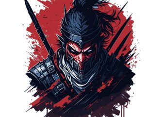 Ninja Samurai Tshirt Design