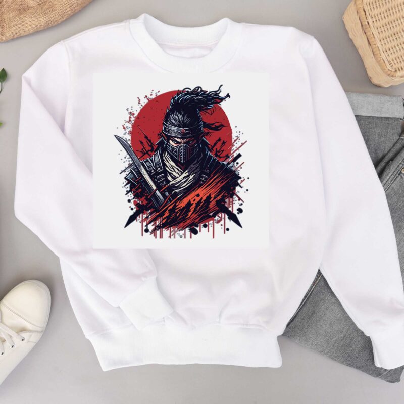 Ninja Samurai Tshirt Design