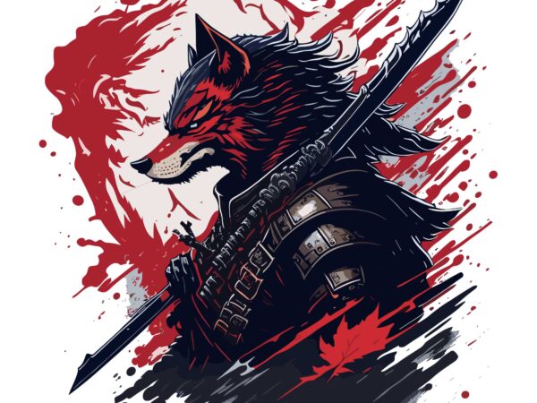 Ninja samurai tshirt design