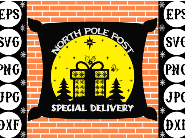 North pole post special delivery T shirt vector artwork