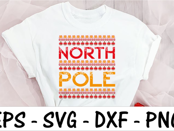 North pole T shirt vector artwork