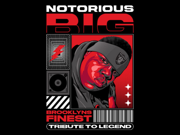 Notorious big tribute T shirt vector artwork