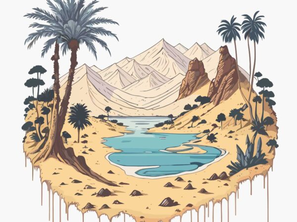 Oasis desert t shirt design online