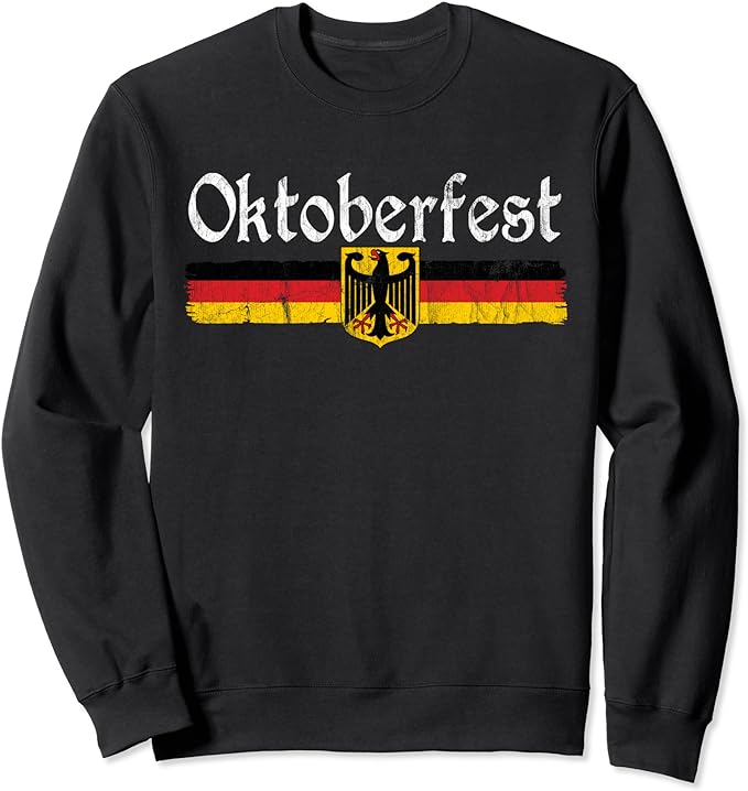 Oktoberfest German Beer Men Women Vintage German Flag Sweatshirt