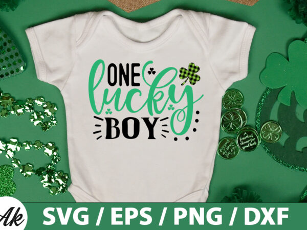 One lucky boy svg t shirt design online