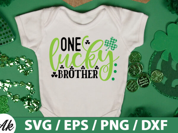 One lucky brother svg t shirt design online