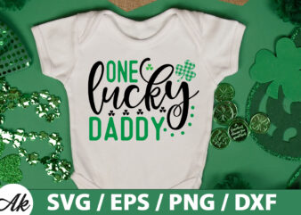 One lucky daddy SVG t shirt design online