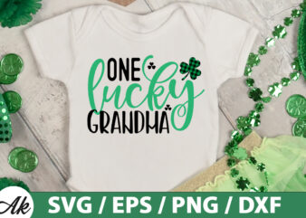 One lucky grandma SVG t shirt design online