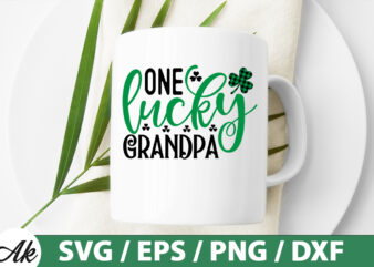 One lucky grandpa SVG t shirt design online