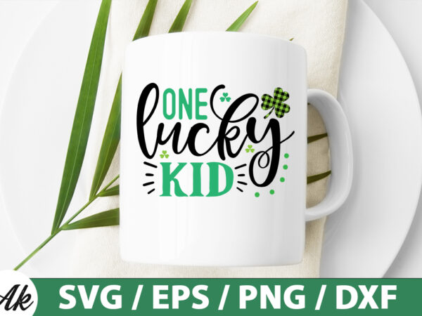 One lucky kid svg t shirt design online