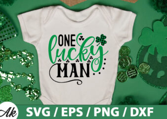 One lucky man SVG t shirt design online