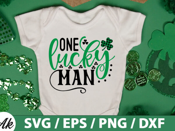 One lucky man svg t shirt design online