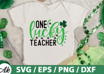 One lucky teacher SVG t shirt design online