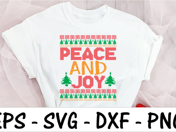 Peace and joy t shirt illustration