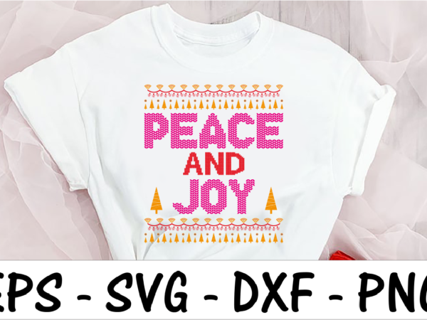 Peace and joy t shirt illustration