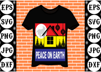 Peace on earth t shirt illustration