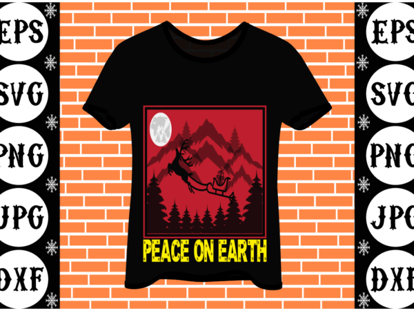 Peace on earth t shirt illustration