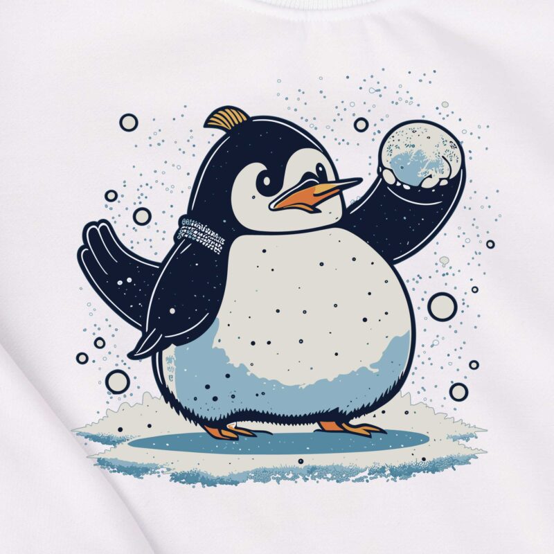 Penguin Playfully Snowball