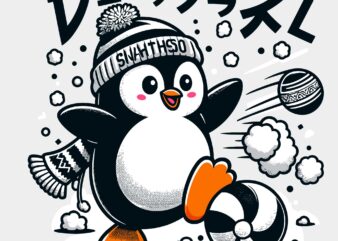 Penguin On Chrismas Holiday