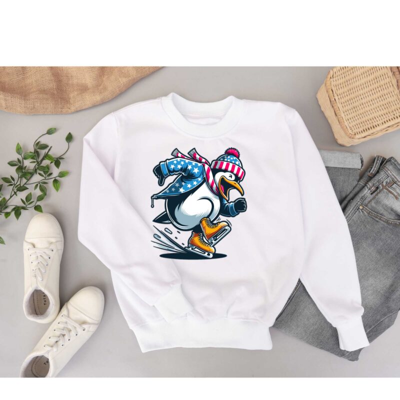 Penguin On Ice Skate