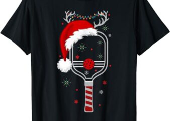 Pickleball Player Christmas Holiday Reindeer Xmas Women Tees T-Shirt