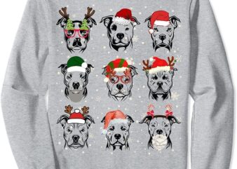 Pitbull Christmas Santa Claus lovers Merry Pitmas Sweatshirt