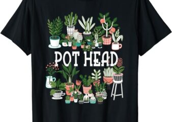 Plant Lover and Gardener Pot Head Succulent Short Sleeve T-Shirt