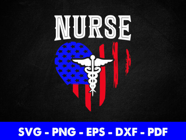 American flag medical montage funny nursing svg png printable files. t shirt vector