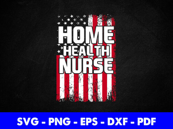 Usa flag nurse nursing svg png dxf cutting printable files. t shirt vector graphic
