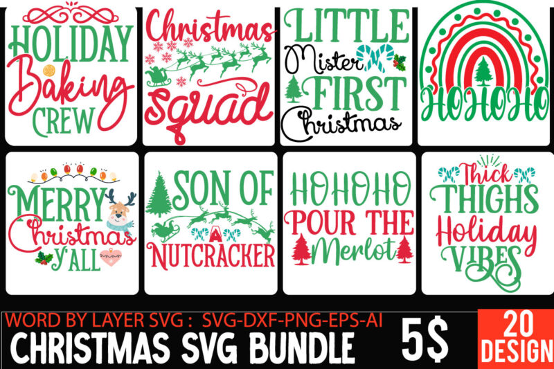 Christmas Mega SVG Bundle, Christmas t-shirt Design Mega Bundle