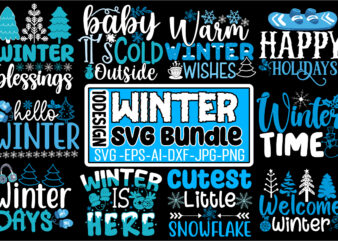 Winter SVG Bundle ,Winter T-shirt Design Bundle