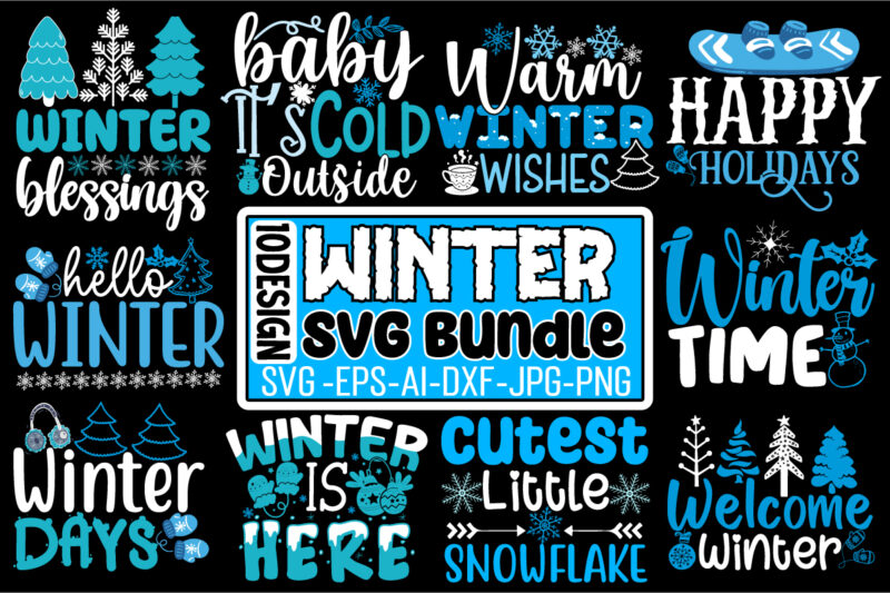 Winter SVG Bundle ,Winter T-shirt Design Bundle