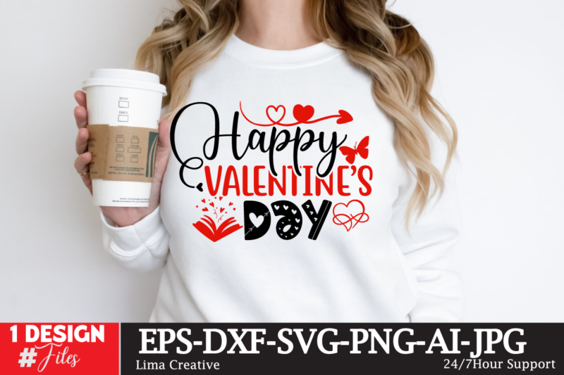 Valentine’s Day T-shirt Design BUndle ,Valentine’s Day SVG BUndle