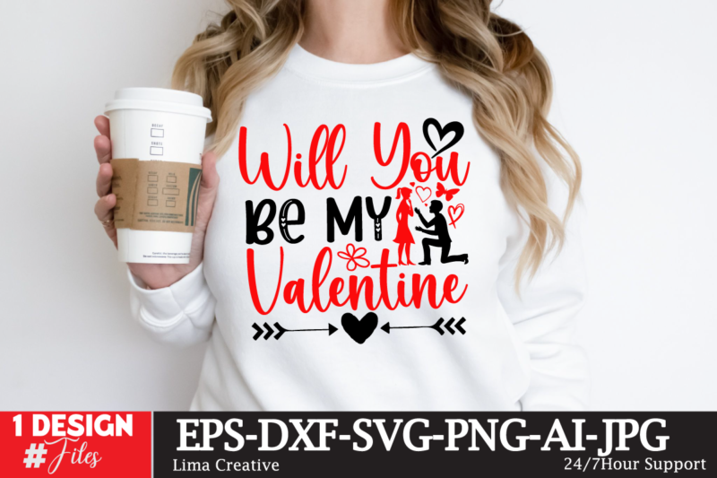 Valentine’s Day T-shirt Design BUndle ,Valentine’s Day SVG BUndle