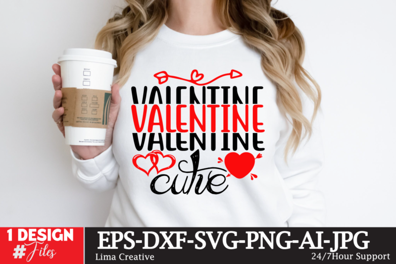 Valentine’s Day T-shirt Design BUndle ,Valentine’s Day SVG BUndle