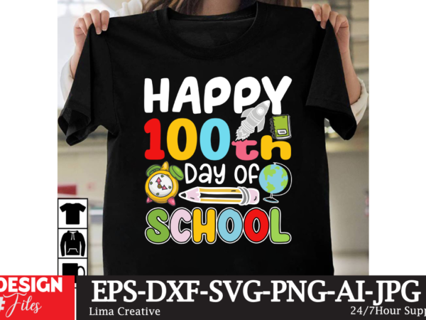 Happy 100th day of school t-shirt design