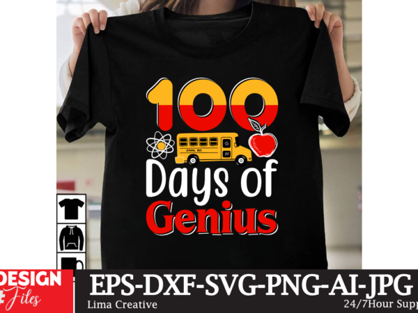 100 days of genius t-shirt design