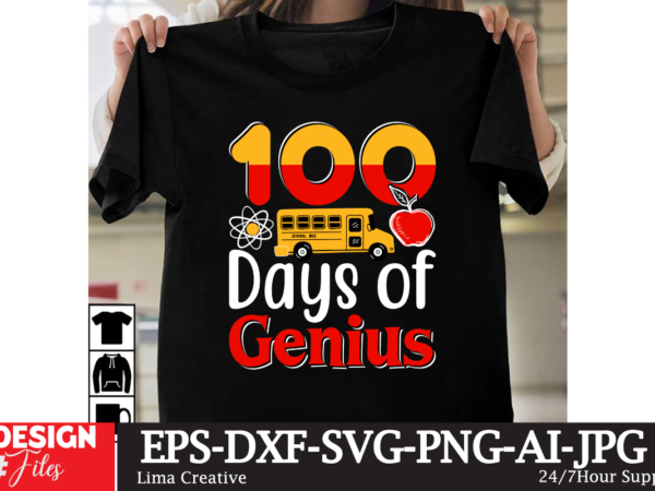 100 days of genius t-shirt design 100 days of genius t-shirt design