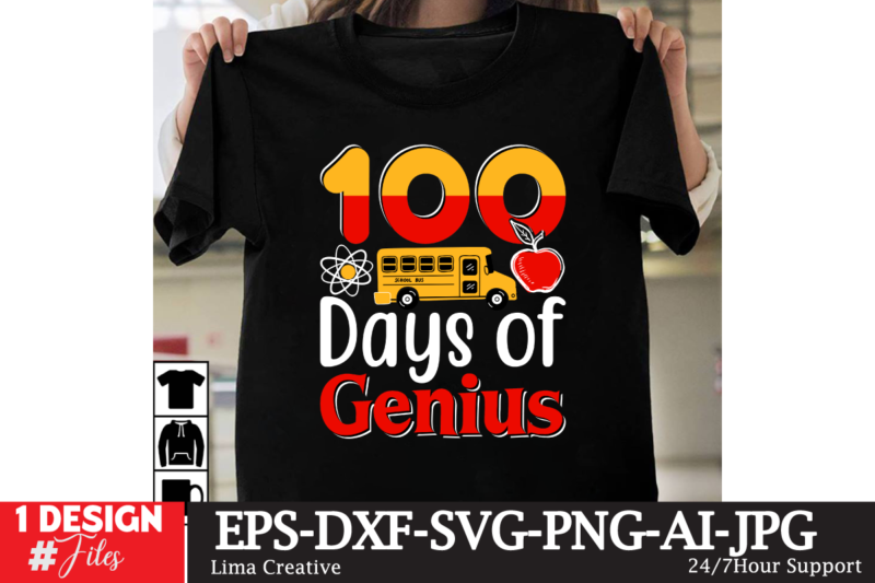 100 Days Of Genius T-shirt Design