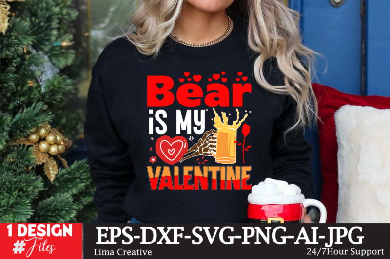 Beer IS My Valentine T-shirt Design,Valentine;s Day T-shirt Design