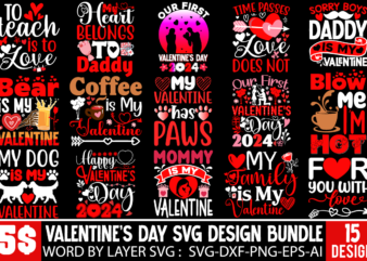 Valentine’s DSay T-shirt Design Bundle