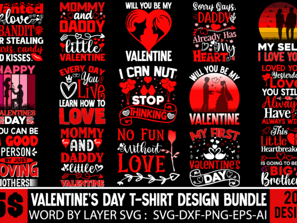 Happy valentines day t-shirt design bundle ,valentine’s day t-shirt design