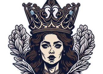 Queen Crown t shirt illustration