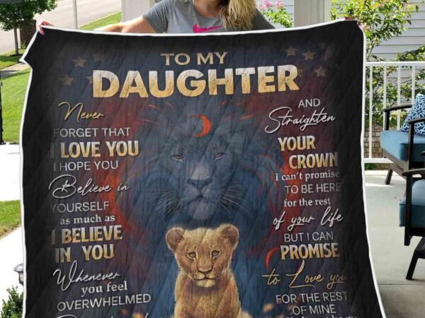 Lion daughter mom blanket design jpg png quilting bedding christmas gifts