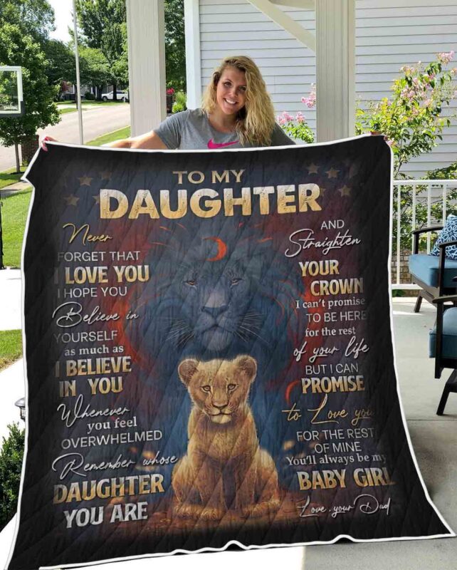 Lion Daughter Mom Blanket Design JPG PNG Quilting Bedding Christmas Gifts