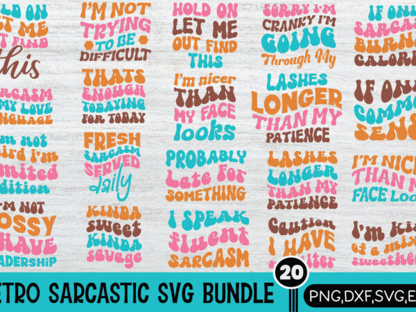 Retro sarcastic t-shirt bundle retro sarcastic svg bundle