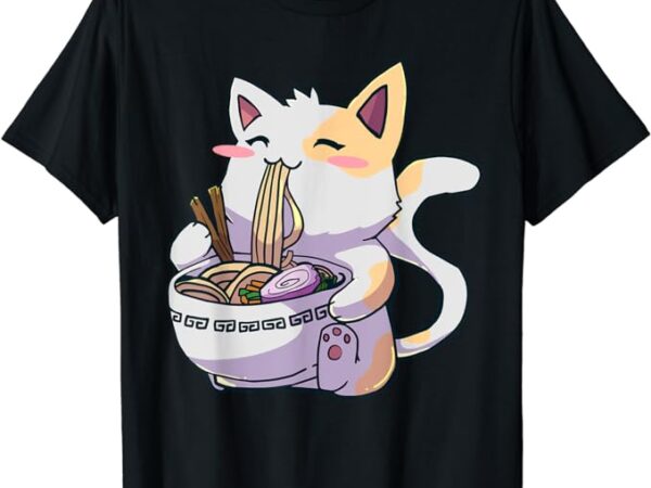 Ramen cat kawaii anime japanese kawaii neko t-shirt