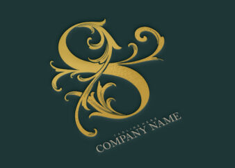 Regal retro letter S ornate flourish monogram logo